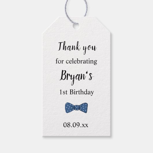子供の誕生日サンキューユーメッセージカード ギフトタグ (正面)
