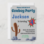 子供の誕生日シェリフアッド顔 招待状 (裏面)