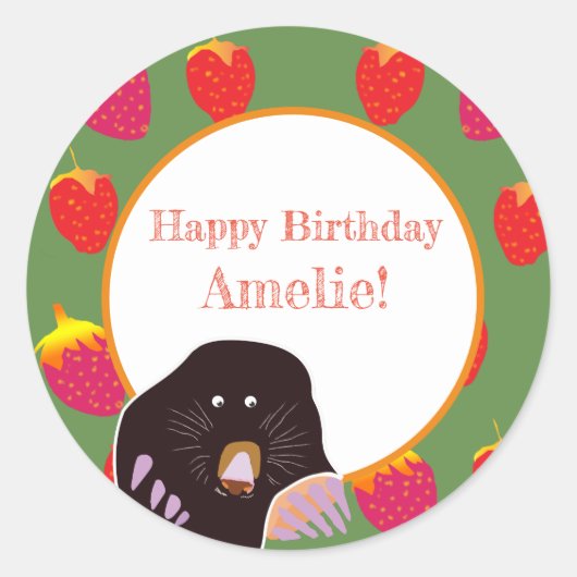 子供の誕生日シール ラウンドシール (正面)