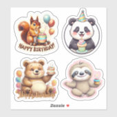 子供の誕生日シール、動物誕生日シール シール (シート)