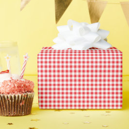 子供の誕生日ジンガムファームレッド ラッピングペーパー