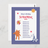 子供の誕生日スカベンジャー狩りゲーム ポストカード (正面/裏面)