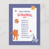 子供の誕生日スカベンジャー狩りゲーム ポストカード (正面)