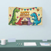 子供の誕生日バナー恐竜パーティー 横断幕 (トレードショー)