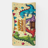 子供の誕生日バナー恐竜パーティー 横断幕 (縦)