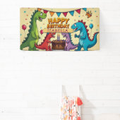 子供の誕生日バナー恐竜パーティー 横断幕 (インサイチュ)