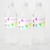 子供の誕生日バナー ペットボトルラベル (ボトル)