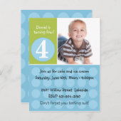 子供の誕生日パーティの招待状はがき インビテーションポストカード (正面/裏面)