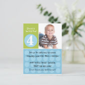 子供の誕生日パーティの招待状はがき インビテーションポストカード (スタンド正面)