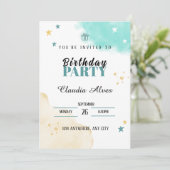 子供の誕生日パーティの招待状カード 招待状 (スタンド正面)