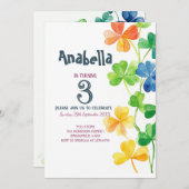 子供の誕生日パーティの招待状サンパトリックの日 招待状 (正面/裏面)