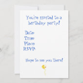 子供の誕生日パーティの招待状動物園アニマルアート 招待状 (裏面)