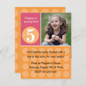 子供の誕生日パーティの招待状 インビテーションポストカード (正面/裏面)