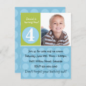 子供の誕生日パーティの招待状 インビテーションポストカード (正面/裏面)