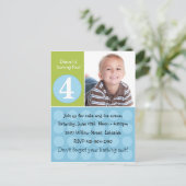 子供の誕生日パーティの招待状 インビテーションポストカード (スタンド正面)