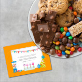 子供の誕生日パーティの招待状{キャンディビュッフェ} 招待状