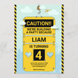 子供の誕生日パーティの招待状、建築 招待状