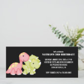 子供の誕生日パーティの招待状(恐竜) 招待状 (スタンド正面)