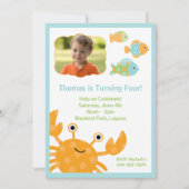 子供の誕生日パーティの招待状 招待状 (正面)