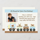 子供の誕生日パーティの招待状 招待状 (正面/裏面)