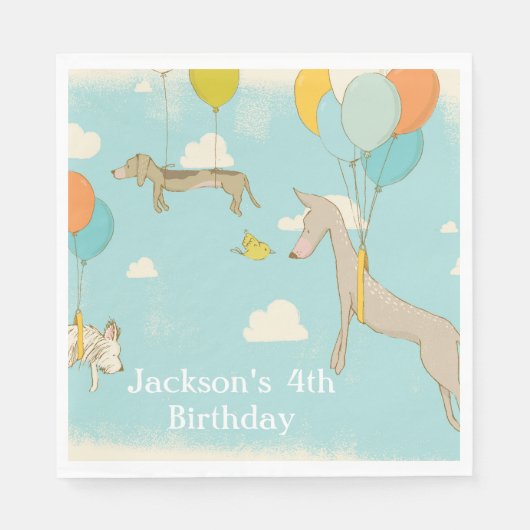 子供の誕生日パーティナプキンス スタンダードランチョンナプキン (正面)