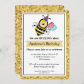 子供の誕生日パーティリトルのまわりにd3 招待状 (正面/裏面)