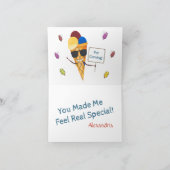 子供の誕生日パーティーおもしろいかわいい サンキューカード (内部)