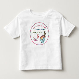 子供の誕生日パーティーおもしろいかわいい トドラーTシャツ