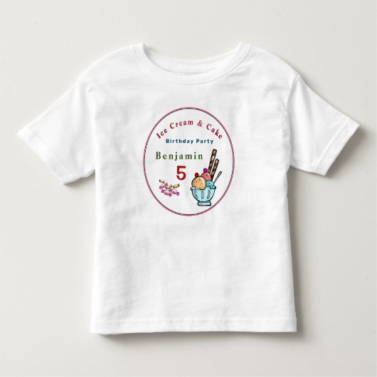 子供の誕生日パーティーおもしろいかわいい トドラーTシャツ (正面)