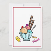 子供の誕生日パーティーおもしろいかわいい 招待状 (裏面)