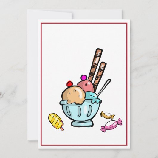 子供の誕生日パーティーおもしろいかわいい 招待状 (裏面)