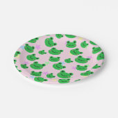 子供の誕生日パーティーかわいいカエル ペーパープレート (アングル)
