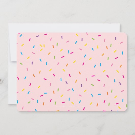 子供の誕生日パーティーかわいいカラフルまぶし 招待状 (裏面)