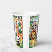 子供の誕生日パーティーかわいい動物サファリジャングル 紙コップ (右)