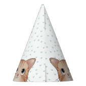 子供の誕生日パーティーかわいい猫パーティーハ パーティーハット (裏面)