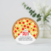 子供の誕生日パーティーのためのピザパーティー 招待状 (スタンド正面)