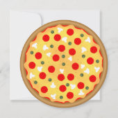 子供の誕生日パーティーのためのピザパーティー 招待状 (裏面)