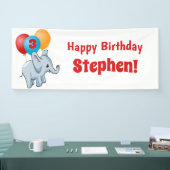 子供の誕生日パーティーのナプキン ゾウ パーティーバナー 横断幕 (トレードショー)