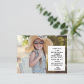 子供の誕生日パーティーの写真の御礼 ポストカード (スタンド正面)