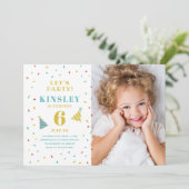 子供の誕生日パーティーの招待を振りかける (スタンド正面)