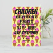 子供の誕生日パーティーの招待状 招待状 (スタンド正面)