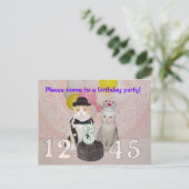 子供の誕生日パーティーへの招待 インビテーションポストカード (スタンド正面)