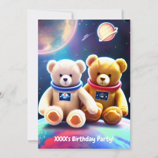 子供の誕生日パーティーへの招待 招待状 (正面)