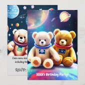 子供の誕生日パーティーへの招待 招待状 (正面/裏面)