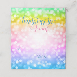 子供の誕生日パーティーエスコートカードユニコーンレインボー プレイスカード