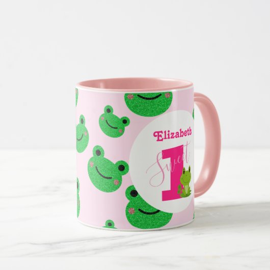 子供の誕生日パーティーカエルテーマの恩恵 マグカップ (正面右)