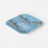 子供の誕生日パーティーカスタムサメ ペーパープレート (傾斜あり)