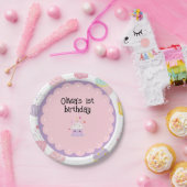 子供の誕生日パーティーカップケーキパステルパターン ペーパープレート (パーティー)