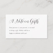 子供の誕生日パーティーギフトなし エンクロージャーカード (正面)