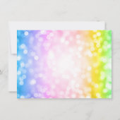 子供の誕生日パーティーサンキューノートユニコーンレインボー サンキューカード (裏面)